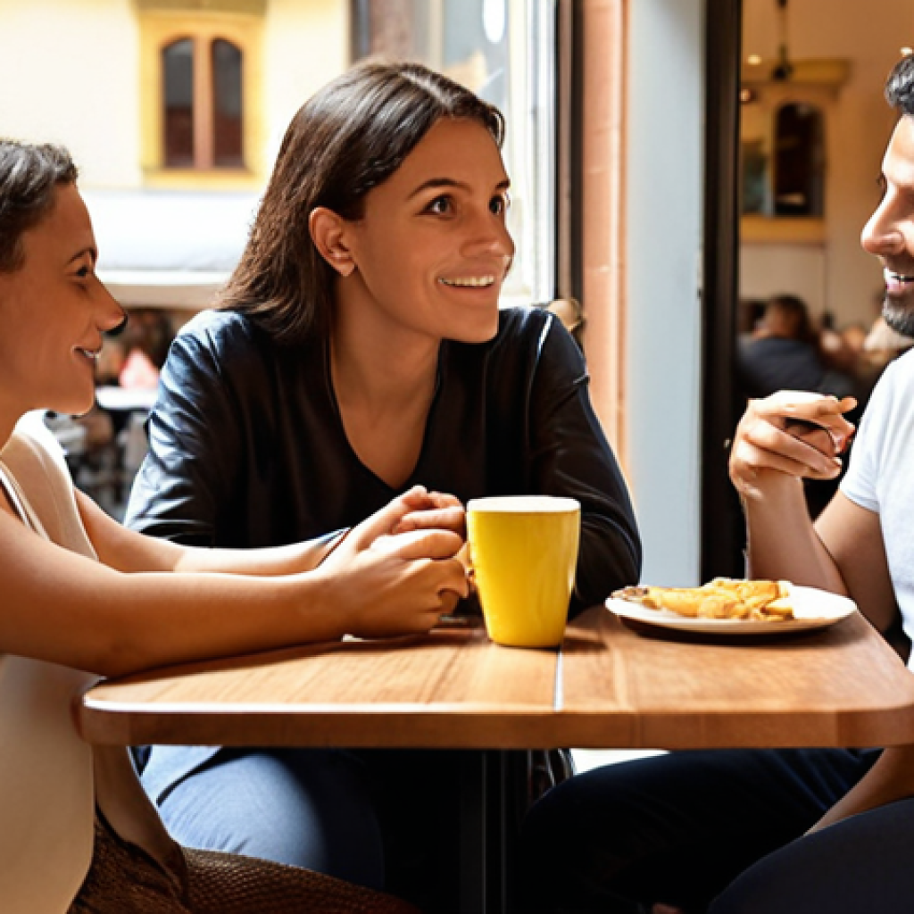**Prompt 1: Authentic Connections & Emotional Support**
    A diverse group of Italian solopreneurs, appearing authentic and engaged, sharing a relaxed conversation in a warm, inviting modern café setting. Focus on genuine eye contact, empathetic expressions, and gestures of mutual support (e.g., attentive listening, a comforting hand). The ambiance should convey trust, community, and the breaking of isolation. Soft, natural lighting. Realistic, slightly warm tones.